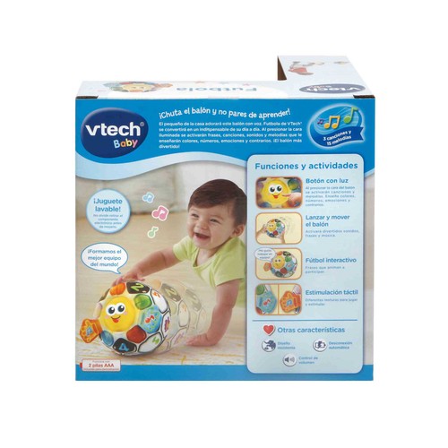 Futbola Pelota de fútbol blanda de estimulación sensorial interactiva VTech Baby. Edad recomendada desde 6-36 meses