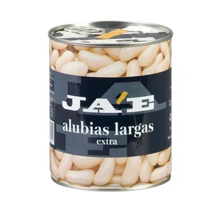 JAE Alubias blancas cocidas largas JAE lata de 500 g.