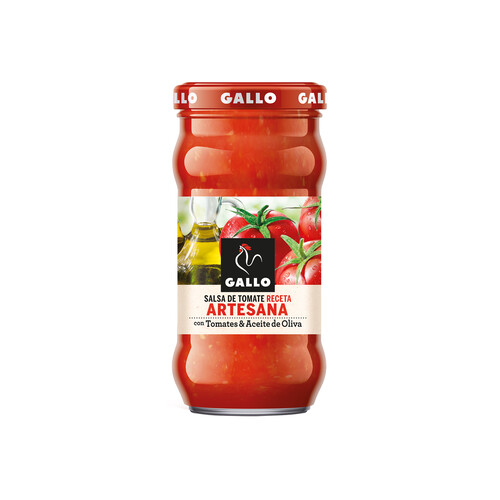 GALLO Salsa de tomate, con aceite de oliva, receta artesana GALLO 350 g.