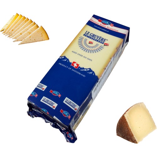 TGT Queso gryere (leche cruda) con Denominación de Origen Protegida (DOP). - Trozo