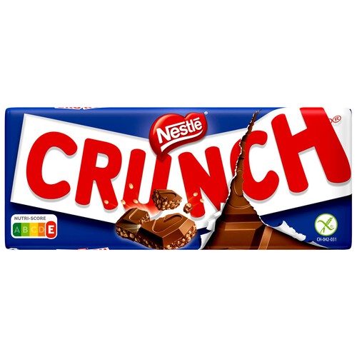 Chocolate con leche con cereales tostados Crunch NESTLÉ 100 g.