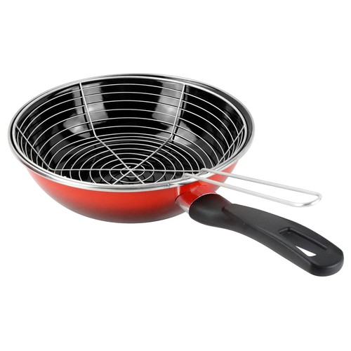 Sartén freidora de acero vitrificado, 26 cm., apto para inducción, SFUMATO MAGEFESA.
