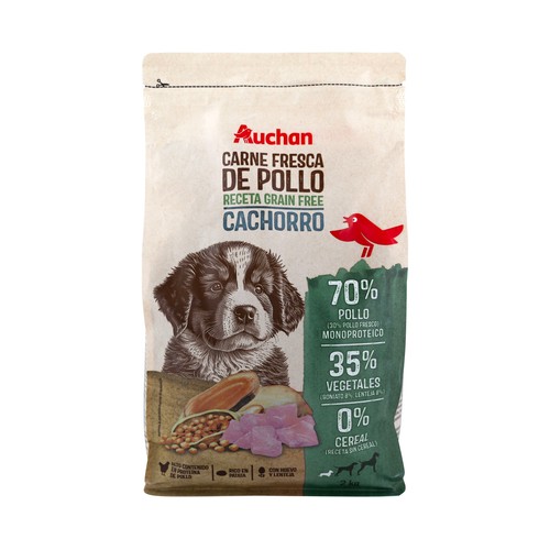 PRODUCTO ALCAMPO Grain free Alimento completo para cachorros a base de pollo 2 kg.