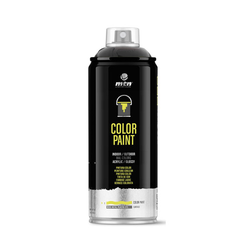 Spray de pintura acrílica, negro brillante ral-9005, MONTANA COLORS, 400ml.