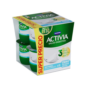 Imagen de ACTIVIA Bífidus desnatado (0% materia grasa) y con sabor natural edulcorado 0% de Danone 8 x 120 g.