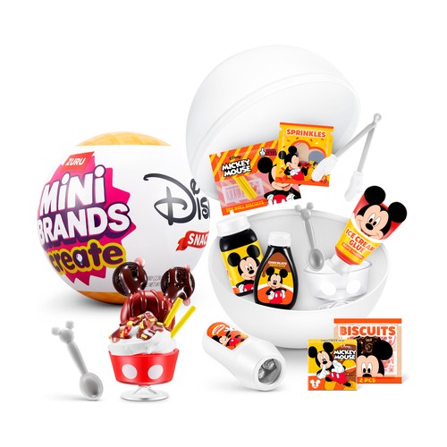 ZURU Cápsula Sorpresa Coleccionable Mini Brands, Disney Snacks Create +6 Años