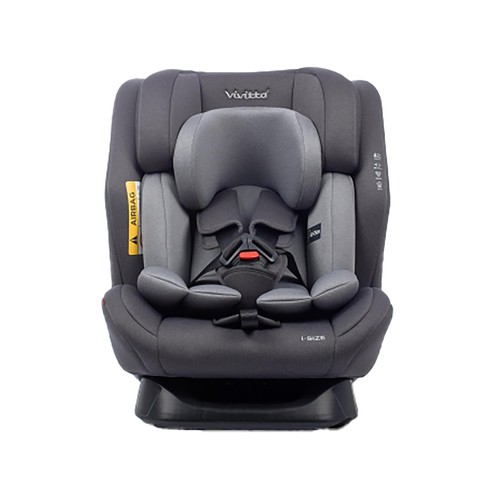 Silla de auto VIVITTA Eder i-Size 40 -150 cm, reclinable, cabezal regulable, color gris.