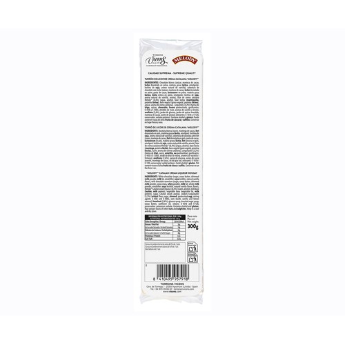 VICENS Turrón de licor crema catalana melody 300 g.