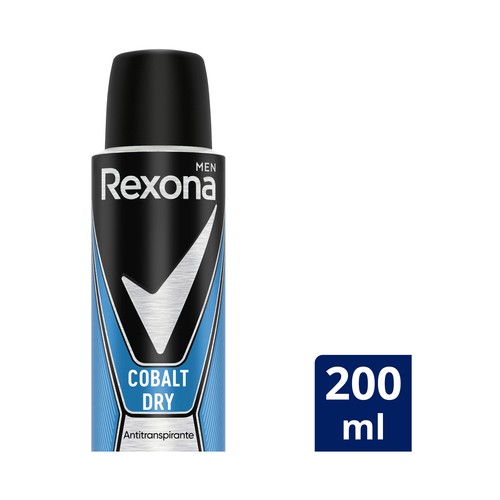 REXONA Desodorante en spray para hombre con secado rápido REXONA Cobalt dry 200 ml.
