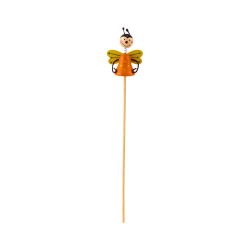 Stick decorativo para jardín de mujer ave de madera de 25 centímetros, GARDEN STAR ALCAMPO.
