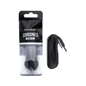 Cordones negros para zapatillas, 110cm, ACHUCHONAS.
