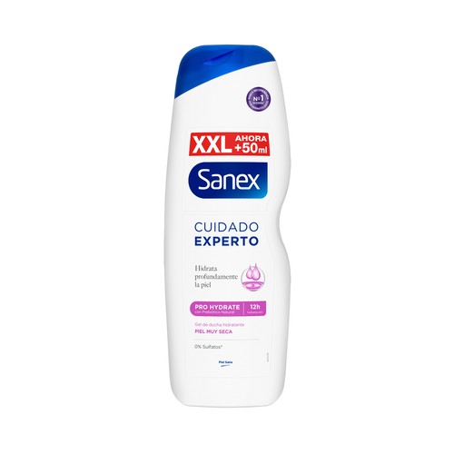 SANEX Cuidado experto Pro Hydrate Gel hidratante para ducha o baño, para pieles muy secas 900 ml.