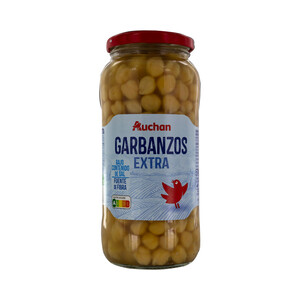Imagen de PRODUCTO ALCAMPO Garbanzos extra, cocidos y con bajo contenido en sal bote 400 g.