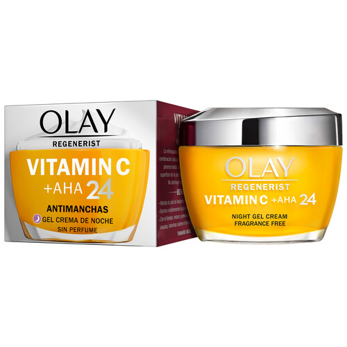 OLAY Regenerist Crema facial de noche, sin perfumes y con acción antimanchas 50 ml.