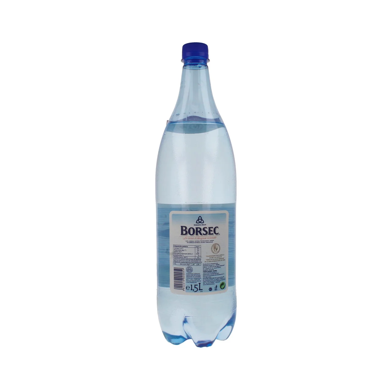 Agua mineral con gas botella de 1,50 litros
