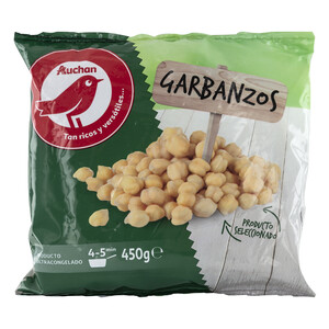 Imagen de AUCHAN Garbanzos pre-cocidos y ultracongelados 400 g. Producto Alcampo
