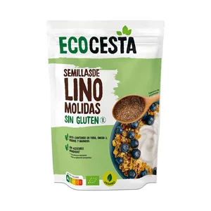 ECOCESTA Semillas de lino ecológicas, molidas y sin gluten 200 g.