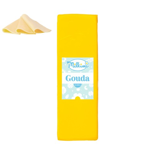 MILKIMI Queso Gouda barra al corte. - Trozo