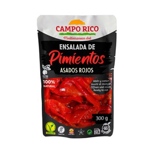 Imagen de CAMPO RICO Ensalada de pimientos asados rojos con AOVE 300 g.