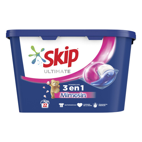 SKIP Mimosín Ultimate Detergente en cápsulas fragancia 22 lav.