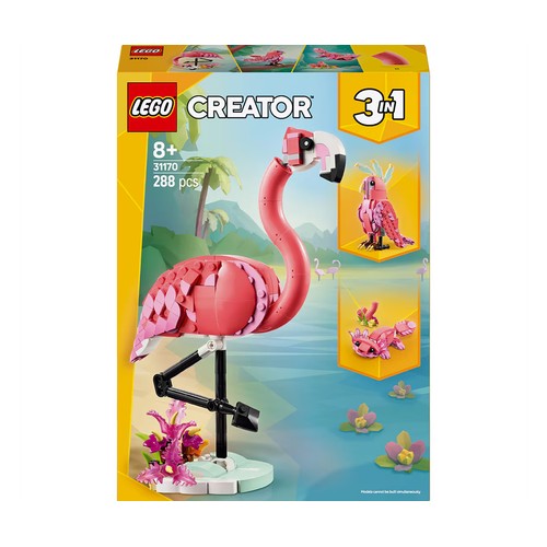 LEGO Creator Fauna Salvaje: Flamenco Rosa 31170, 288 piezas, +8 años.