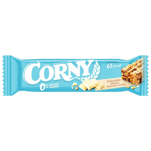 CORNY Barritas de cereales 0 % azúcares añadidos con chocolate blanco 6 uds. x 20 g.