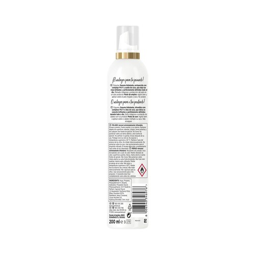 PANTENE Espuma fijadora (05) hidratante, para unos rizos definidos PANTENE Rizos definidos 200 ml.
