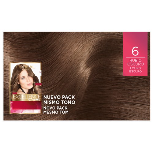 L´ORÉAL PARIS Excellence creme Tinte de pelo permanente tono 6. Rubio oscuro.