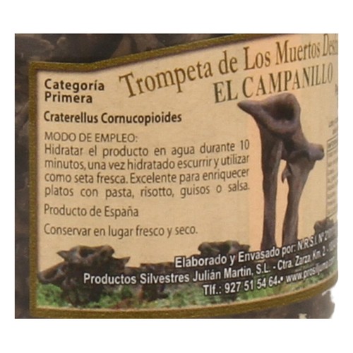EL CAMPANILLO Trompeta de los muertos deshidratada 15 g.