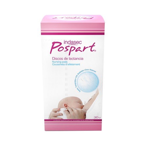 INDASEC Pospart Discos de lactancia suaves y transpirables 30 uds.