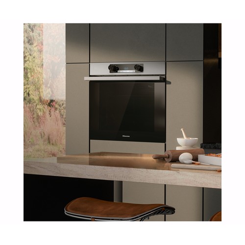 Horno hidrolítico HISENSE BI62216AX inox, capacidad: 77L, A, A: 59,5cm, H: 59,5cm, F: 56,4cm.