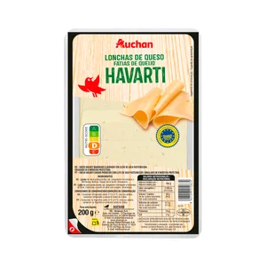 AUCHAN Queso Havarti IGP en lonchas 200g