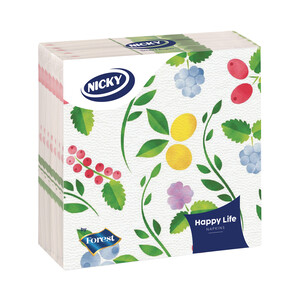 Imagen de NICKY Servilletas happy life 1c 40u nicky 
