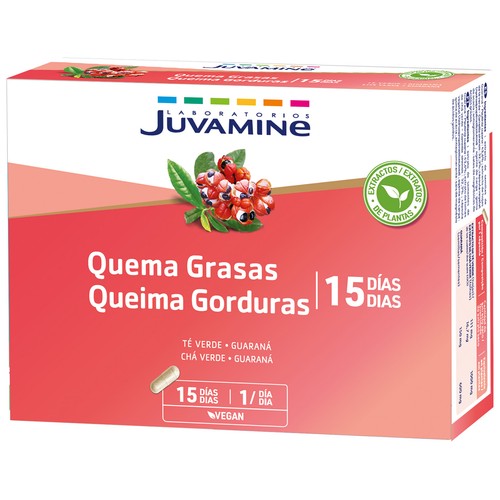 JUVAMINE Quema grasas  con té verde y guaraná 15 uds.