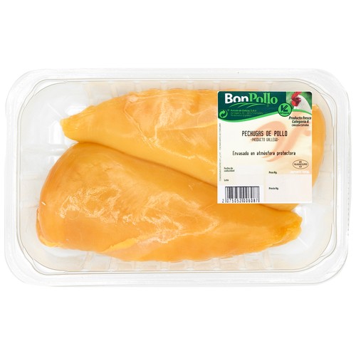 BONPOLLO Pechugas de pollo amarillo gallego enteras Bandeja