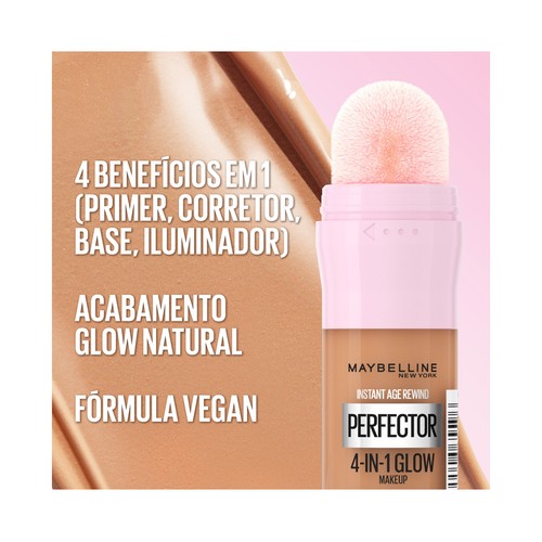 MAYBELLINE Instant perfector glow 4 en 1  tono 0.5 Fair light cool Base de maquillaje con acabado natural.