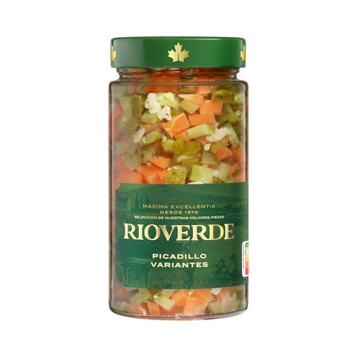 RIOVERDE Picadillo de variantes en vinagre frasco de 200 g.