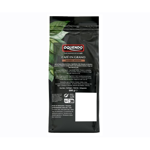 OQUENDO Café grano Colombia grandes orígenes 500 gr.