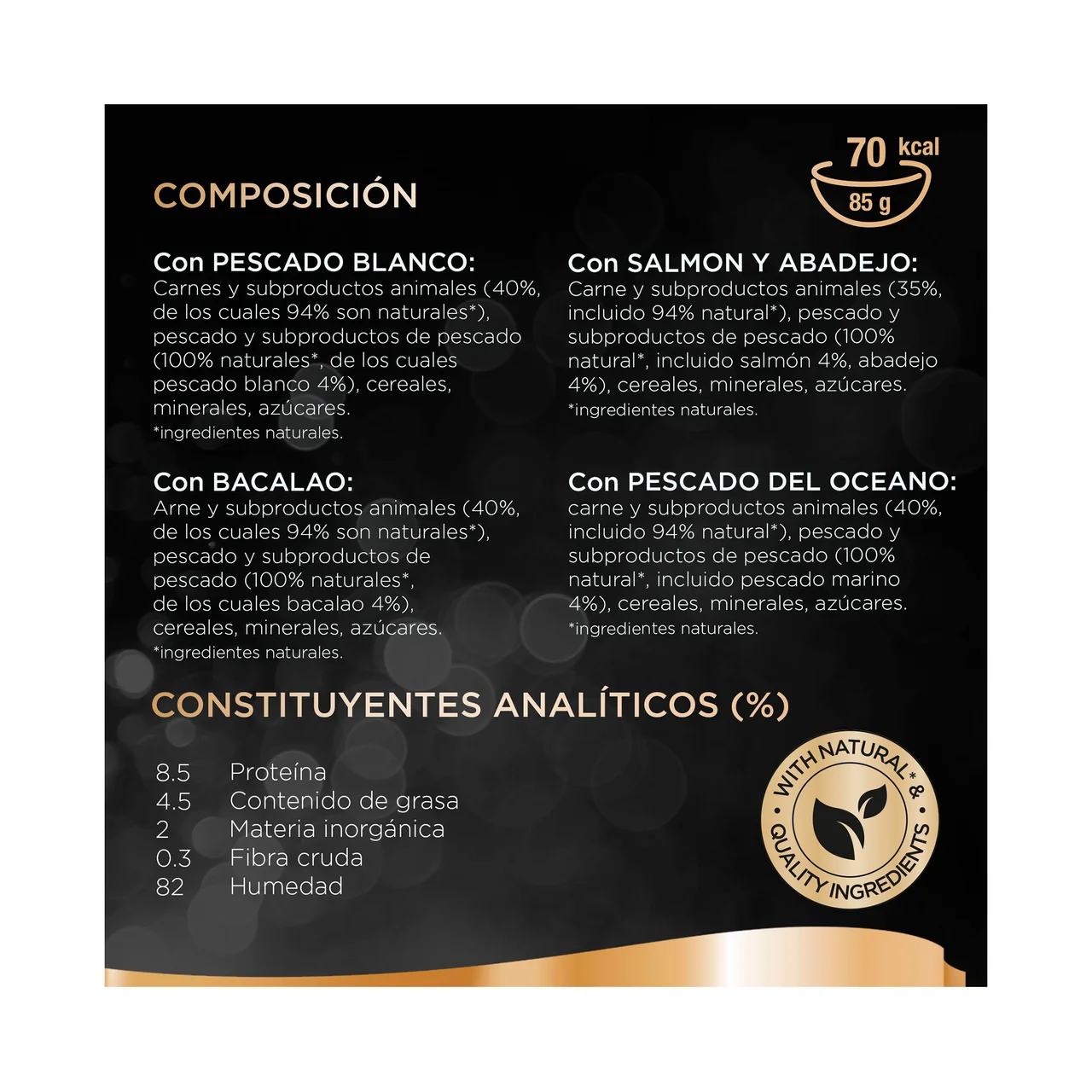 Comida para gatos gelatina selección pescados 12 uds. x 100 g.