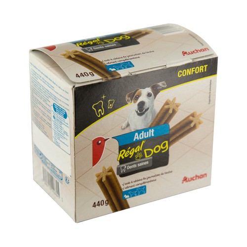 PRODUCTO ALCAMPO Snacks dental para perros adultos talla pequeña AUCHAN EXPERT DENTAL CARE 28 uds. 440 g.