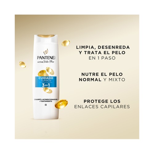 PANTENE Champú 3 en 1 clásico nutri-plex 500 ml.