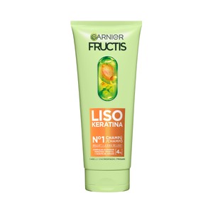 FRUCTIS Liso keratina nº1 de Garnier Champú alisador para cabellos encrespados 200 ml.