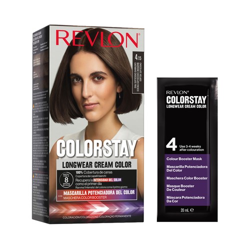 REVLON Colorstay Coloración permanente tono 4.15 Chocolate helado.