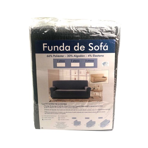 Funda ajustable sofá 1 plaza, gris.