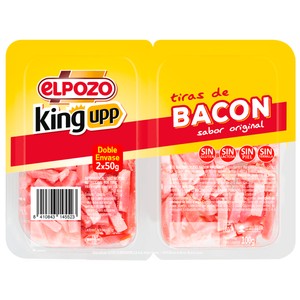 Imagen de EL POZO King upp Bacon cortado en tiras, sin piel ni ternilla 2 x 50 g.