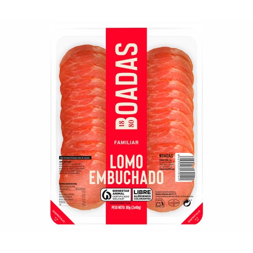 SOLARIEGO Lomo embuchado, sin gluten y cortado en finas lonchas SOLARIEGO 2 x 40 g.