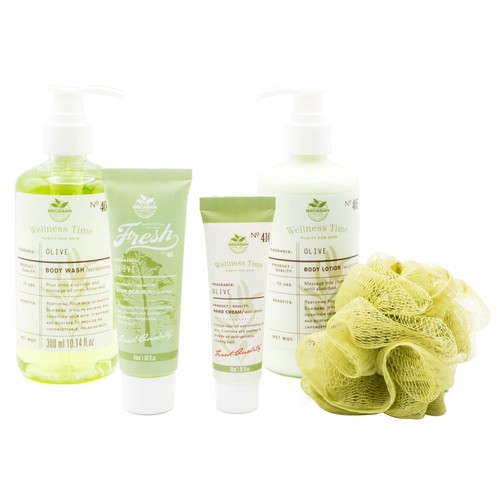 BECASAN NATURE Wellness time Caja con productos para el cuidado y la higiene corporal.
