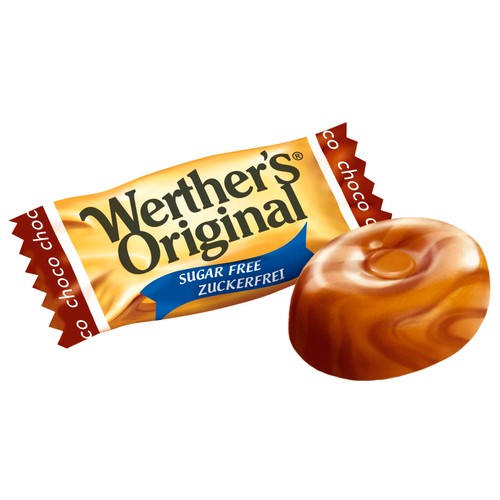 WERTHER"S ORIGINAL Caramelos sabor a chocolate sin azúcar 60 gr.