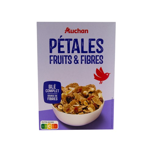 PRODUCTO ALCAMPO Cereales de fibra con frutas y avellanas 500 g.