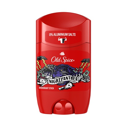 Desodorante en barra para hombre sin sales de alumino OLD SPICE Night panther 50 ml.